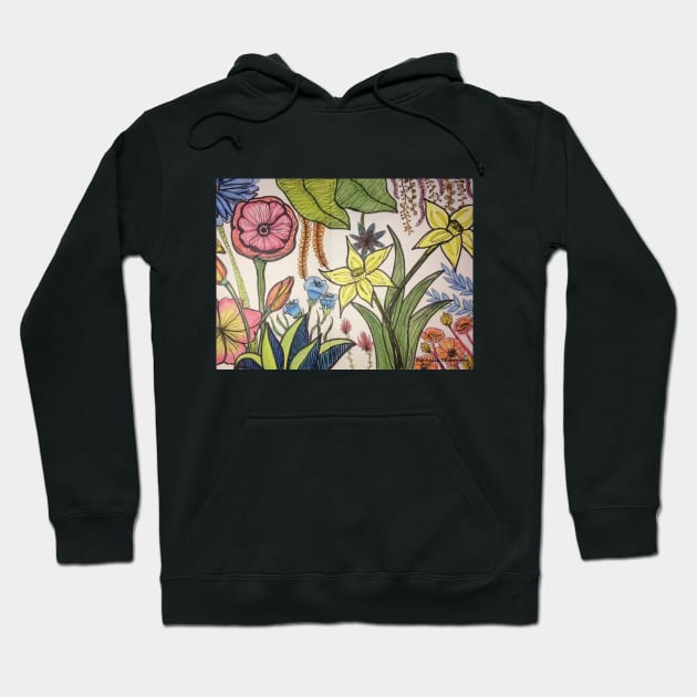 Blooming Flowers Hoodie by Rororocker